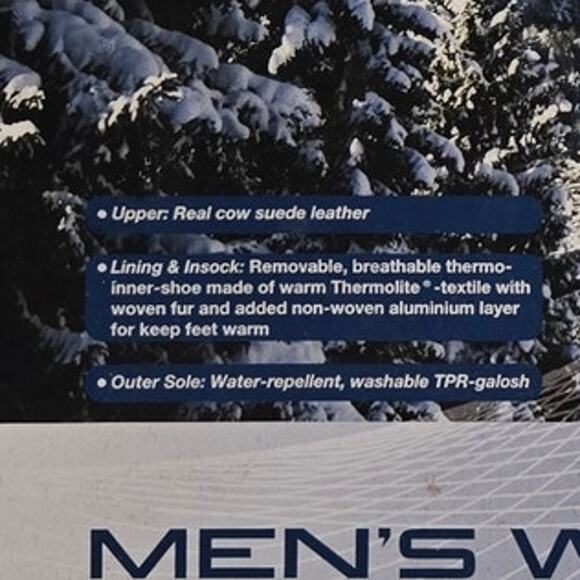 Adventuridge Winter Boots Mens 12 Brown Waterproof Insulated Snow Boots NEW - Picture 3 of 10